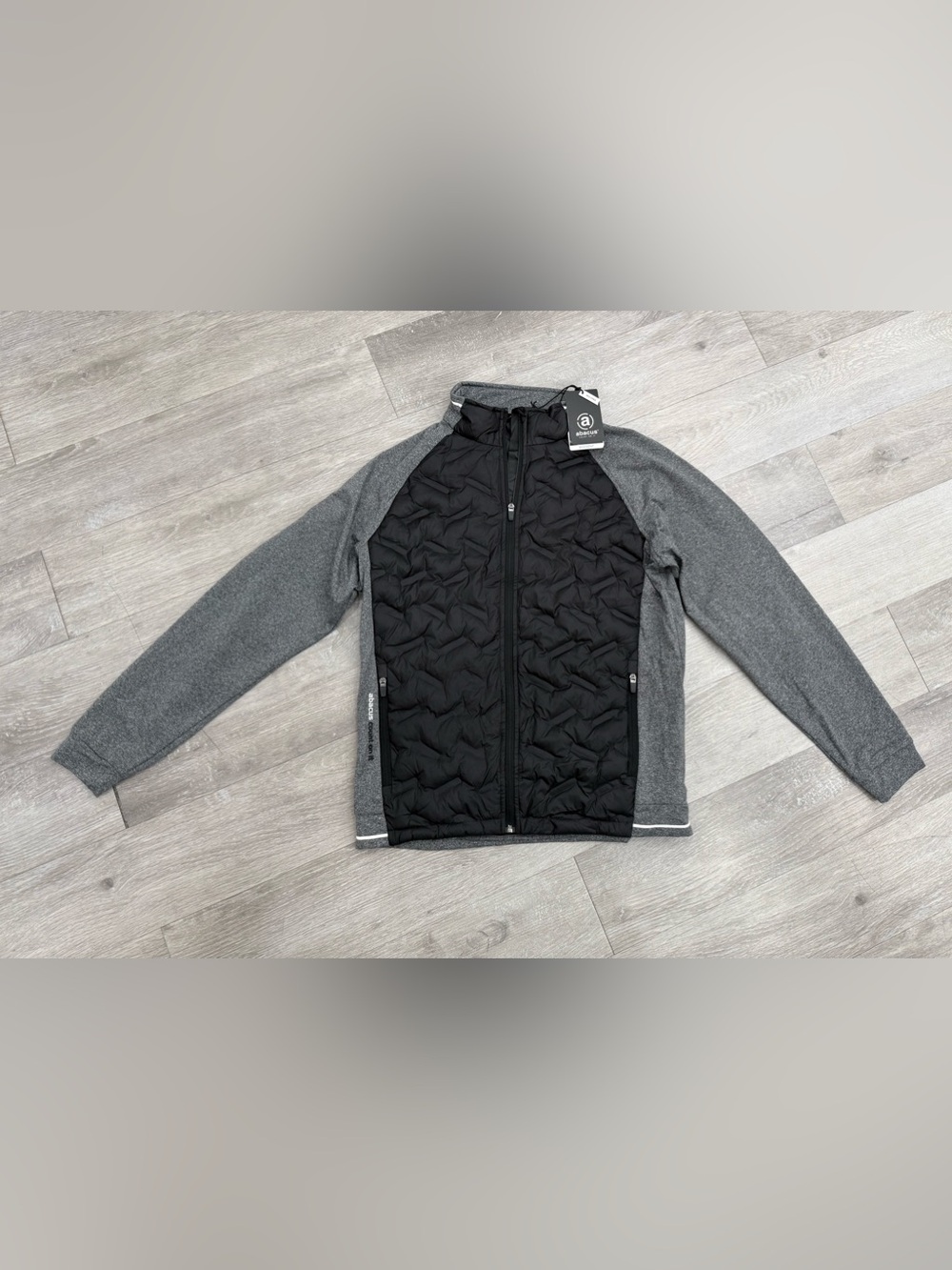 Abacus Grove Hybrid Jacket Zip Up Golf Black / Gray Men Size Medium Brand New
